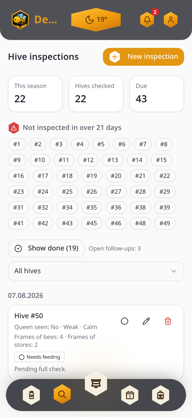Bee Tracker Inspections